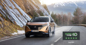 El Nissan Ariya logra la calificación de 5 estrellas Green NCAP por su sostenibilidad