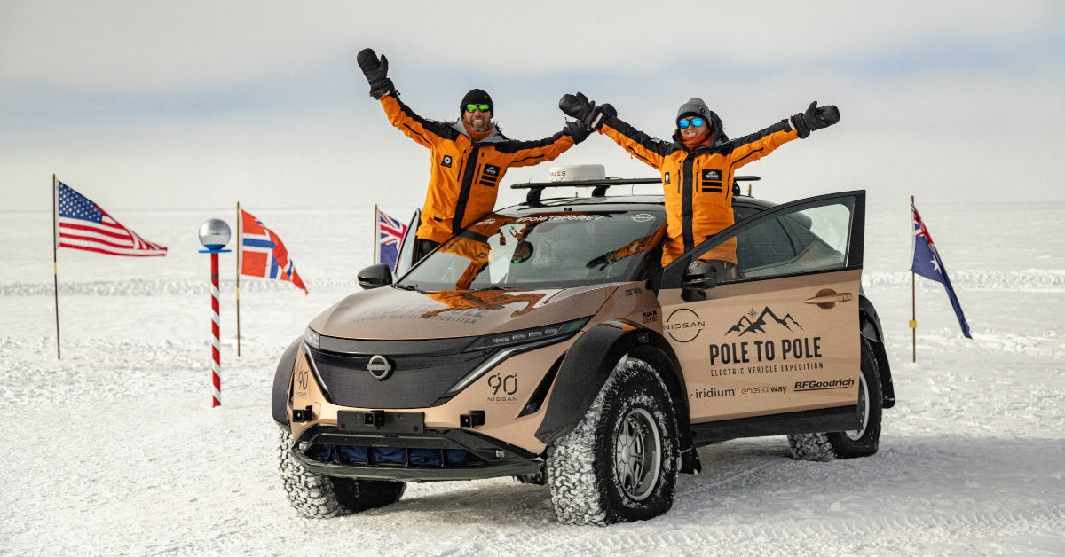 El Nissan Ariya completa con éxito la expedición Pole to Pole